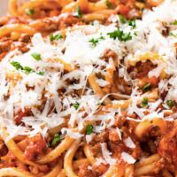 Spaghetti Marinara · Spaghetti and hearty marinara sauce.