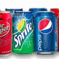 Soft Drinks · Served Cold  | Caned Soft Drink: Coca Cola, Diet Coke Dr. Pepper, Sprite, Lemonade, Pepsi