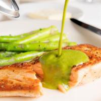 Atlantic Salmon · tarragon chimichurri.

Consuming raw or undercooked meats, poultry, seafood, shellfish or eg...
