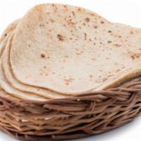 Chapati (1Pc) · Traditional Indian roti/chapati are made with Whole Wheat Flour, Oil, Salt and Water. Our ro...