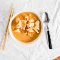 Massaman Curry · A thin consistency Thai curry. Coconut Milk Base Curry, flavorful with spices and fish sauce...