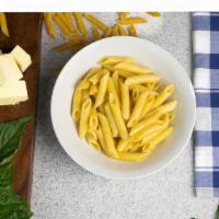 Kids Penne Butter · Penne pasta slightly tossed with butter.