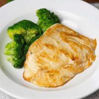 Kids  Chicken Breast With Broccoli · 1  pc. of  sautee chicken breast served with steam  broccoli.