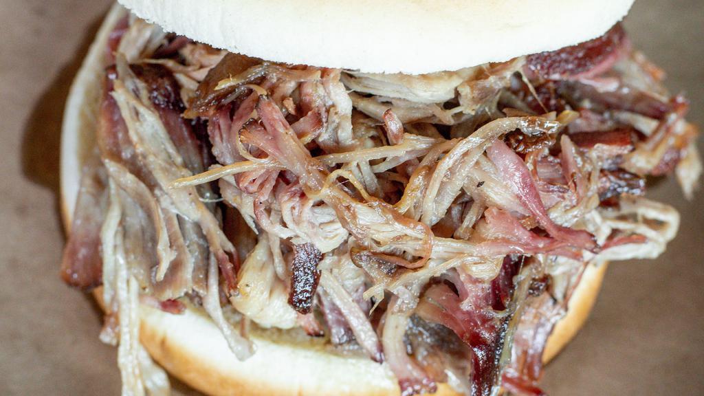 Pulled Pork · Gluten-free. Texas style pulled pork with traditional Texas seasoning. Bun not included. Order a sandwich if you would like a pulled pork sandwich.