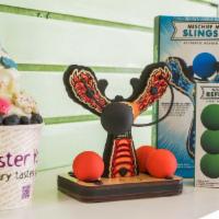 Mischief Maker Slingshot  · Made from real wood and shoots soft foam balls.  Mighty fun human powered play!  Color may v...