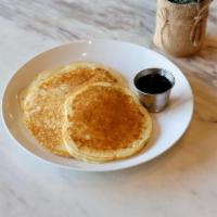 Up Classic Pancakes · Buttermilk pancakes with pure maple syrup