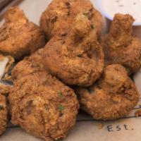 Shack Shrooms · Hand battered fried mushrooms. All of our appetizers are handmade with a unique blend of spi...