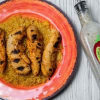 Chicken Tender Bowl · Four flame grilled chicken tenders over a bed of rice. Choice of vegetarian or non-vegetaria...