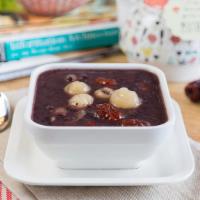Black Rice Soup With Dried Longan & Dates · Dairy free, gluten free. 450-480 cal.