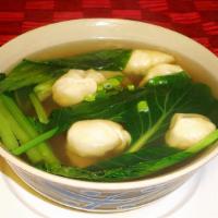 Supreme Wonton Soup · big noodles ( wonton wrapper) filled with minced pork and shrimp prepared in clear broth and...
