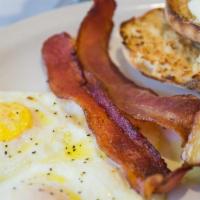 Fresh Egg Plate-. · Eggs Any Style, Bacon Or Sausage Served With Breakfast Potatoes