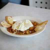 Corned Beef Hash- · House Roasted Corned Beef, Potatoes, Caramelized Onions And Roasted Bell Beppers, Tossed In ...