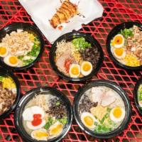 Custom Your Own Ramen Noodles Bowl  · Choice of your own broth, protein,vegetables ,served with thick noodles