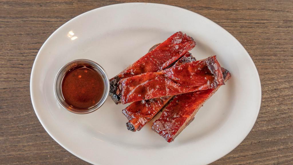 Bbq Spare Ribs (4) · Spare ribs braised Chinese BBQ sauce and roasted to perfection.