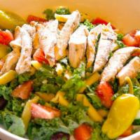 Chicken Pesto Pasta Salad · New. Grilled chicken, roma tomatoes, fresh kale, and penne pasta, tossed with Russo’s pesto ...