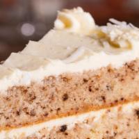Italian Cream Cake · Sweet cream cake with coconut, pecans, and cream cheese frosting.