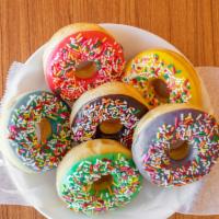1/2 Dozen Sprinkles  · 6 items of mixed sprinkle donuts