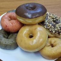 Dozen Mixed Donuts · 12 items of mixing donuts, glaze, chocolate glaze, and any cakes