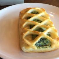Spinach Feta Bistro · Spinach, feta cheese and bechamel sauce in a butter pastry.