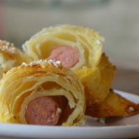 Pig In A Blanket · Sausage wrapped in a puff pastry.