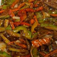 Hot Szechuan · Spicy. Spicy szechuan sauce, peppers, celery, onions, and carrots.
