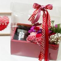 Red Gift Box With Candle And Flowers · Only available to order through our phone number 832-476-6220 

Whatsapp business 
+1 832 47...