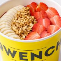 The Original - Acai Bowl · Blended with acai, banana & coconut water. Topped with granola,. strawberries, banana & honey.