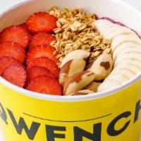 N-Bowl - Acai Bowl · Blended with acai, nutella, blueberries & almond milk. Topped. with granola, banana, strawbe...