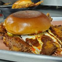 The Flying Bird · Nashville hot chicken with house pickles and homemade ranch.