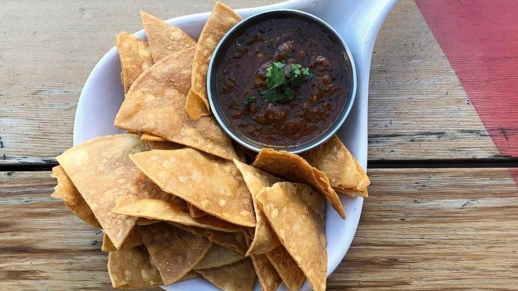 Snack Chips & Salsa · warm roasted red salsa
