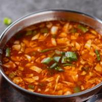 Hot And Sour Veg Soup · Classic Chinese soup soaked up the flavor of the broth along with soy sauce and peppers.