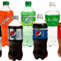 20Oz Bottle · Your choice of lemonade, sweet tea, horchata, Pepsi, Diet Pepsi, Sierra Mist, Dr. Pepper, an...