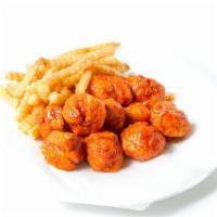 Boneless Wings Combo  ( 10 Pcs ) · Ten pieces of boneless wings with fries and 20 oz. cup of drinks.