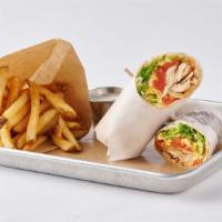 Grilled Chicken Wrap · Served with Shredded Lettuce, Mixed Cheese and Diced Tomatoes in a Flour Tortilla