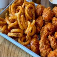Boneless Wings Combo · 1/2 Pound of Hand Breaded Boneless Wings Tossed in your choice of Wing Sauce, served with Se...