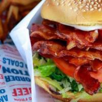 P. Blt · Crisp bacon, mayonnaise, lettuce, tomato.