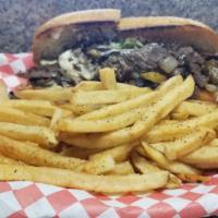 Chicken Philly · Sautéed onions, mushrooms, bell peppers, mayonnaise, and provolone cheese.
