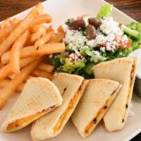 Traditional Gyro · BEEF/LAMB OR GRILLED CHICKEN. Tomatoes, Red Onions, Tzatziki
