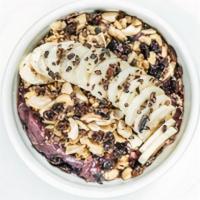 Sesher · BLEND | acai, blueberries, bananas, peanut butter, and chocolate almond milk. TOPPINGS | hem...