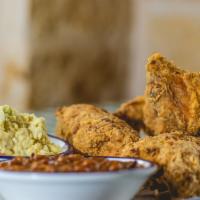 Southern Fried Chicken · Half bird, four piece mixed, no substitutions.