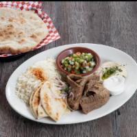 Gyro Plate · Greek Salad, Fries and Pita Bread
