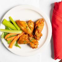 Bone-In Wings · Choice of Sauces: Buffalo, Lemon Pepper or Spicy Honey BBQ