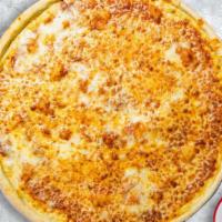 Cheese Pizza · Mozzarella cheese, tomato sauce, baked on a hand-tossed dough.