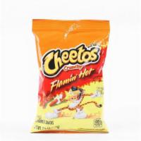 Cheetos Cheese Crunchy Hot · 2.75 oz. Hot, spicy flavor packed into crunchy, cheesy snacks. CHEETOS® Crunchy FLAMIN’ HOT®...
