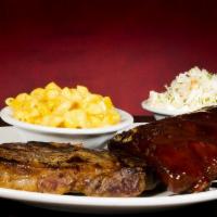 Ribeye & Baby Back Ribs · Served with your choice of two scratch made sides.