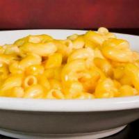 Cheesy Mac & Cheese · For friends 12 years and younger. Served with a choice of one scratch made side & kid-sized ...