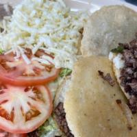 Gorditas Plate · Three gorditas with your choice of filling. Served with rice and refried beans.