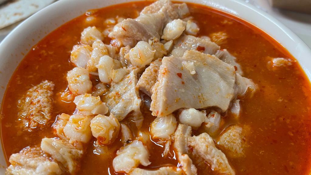 Large Menudo · Our delicious menudo served in a large bowl with Mexican bread.