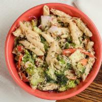 Pasta Salad · Penne pasta, fresh vegetables, parmesan cheese marinated in our house Italian dressing.