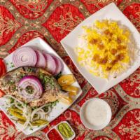 Grilled Whole Fish · Come with two sides,(salad, rice)